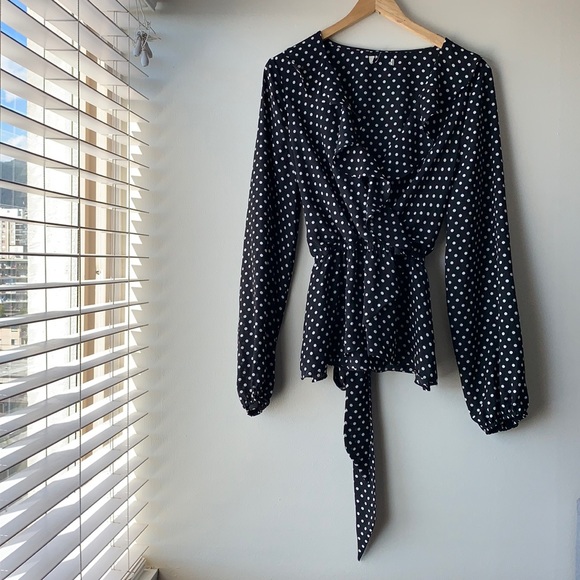 Black and white polka dot Blouse - Picture 1 of 8